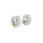 18K Mahe Huggies with Diamonds