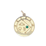 May Zodiac Charm in 14K
