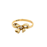 Bow Ring with Diamond in 14k