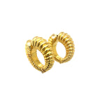 Circular Shrimp Clip On Earrings in 18K
