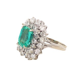 Vintage Emerald and Diamond Ring in 18K