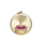 Vintage Janice Paige Happy Birthday Charm in 14K
