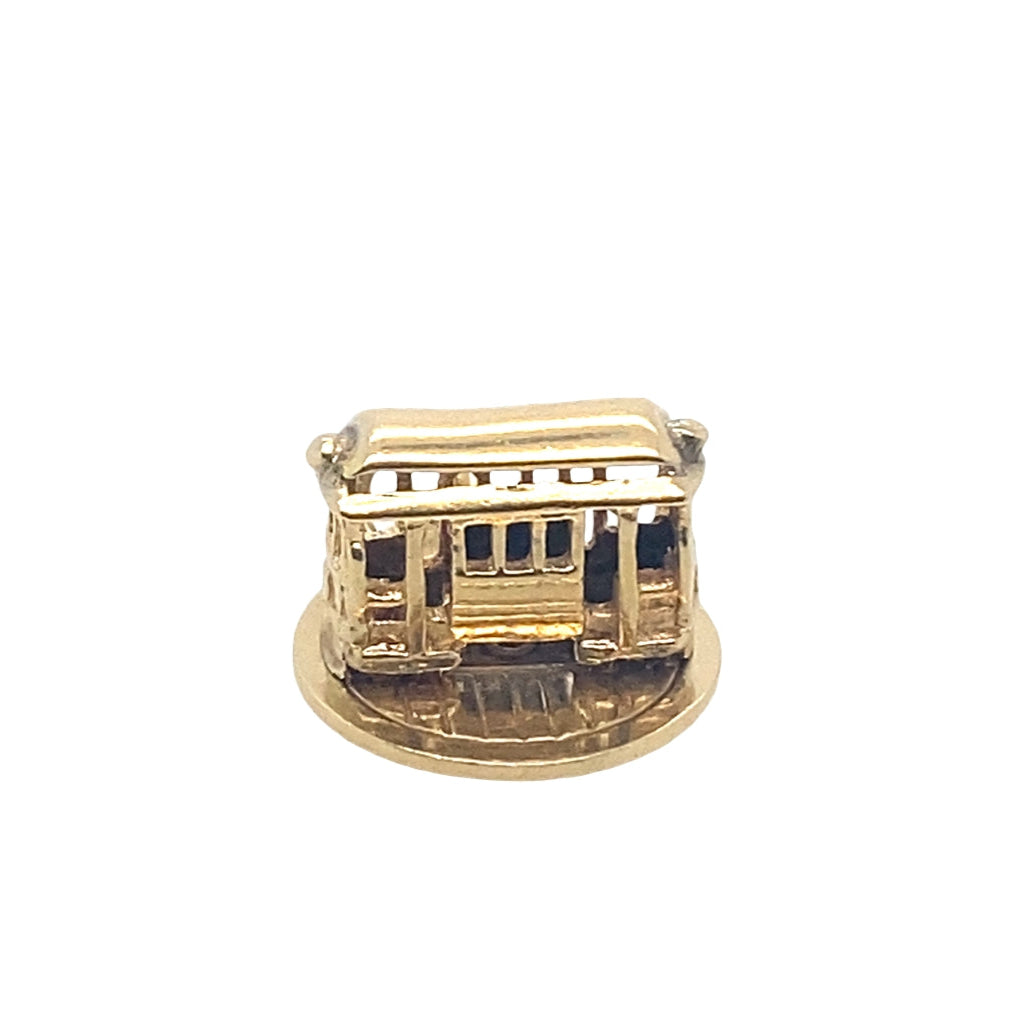 Vintage Janis Paige Vintage Trolly Charm in 14K