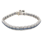 Vintage Diamond and Sapphire Bracelet in Platinum
