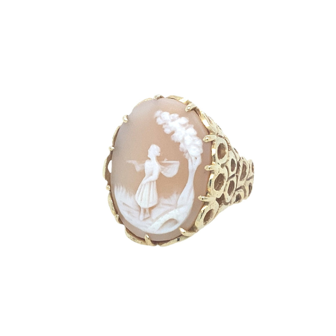 Vintage Cameo Ring in 14K Gold Jewelry by Olivia K Vintage Cameo Ring in 14K Gold Jewelry by Olivia K
