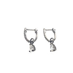 Vintage Blackened Diamond Earrings in 18K