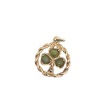 Jade Clover Charm in 14K