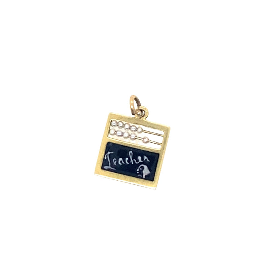 Vintage Teacher Charm in 14K