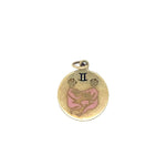 Vintage Gemini Zodiac Charm in 14K