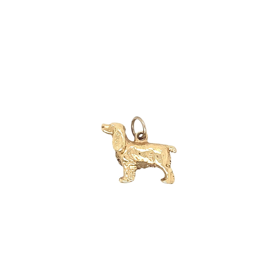 Vintage Labrador Charm in 14K