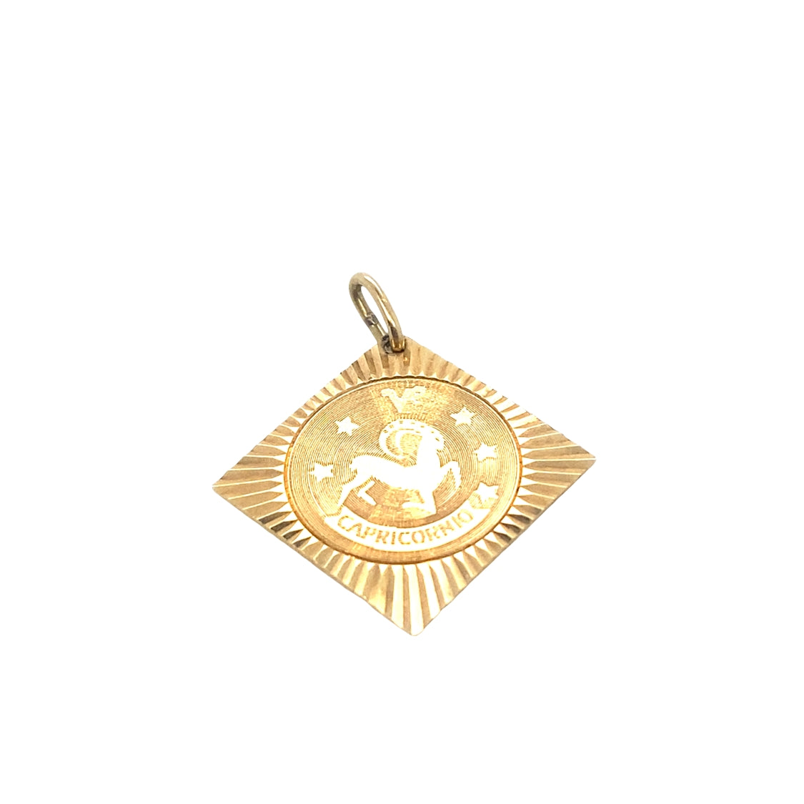 Vintage Capricorn Charm in 14K