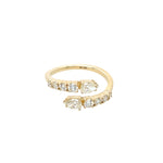 Diamond Bypass Ring in 14K