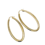 Large Vintage Oval hoops in 14K