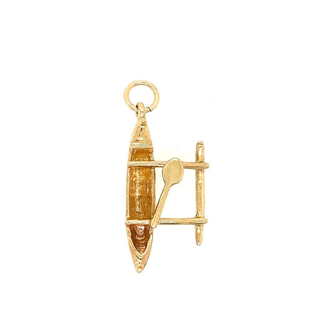 Vintage Outrigger Charm in 14k