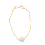 14KT Baguette Diamond Horseshoe Bracelet