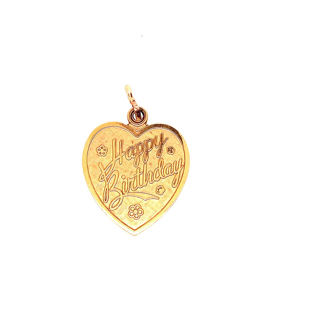Vintage Happy Birthday in 14k