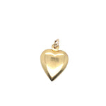 Tall Puffy Heart Charm in 14k