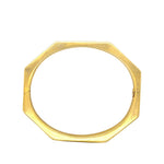Vintage Small Hexagon Hinge Bangle in 14k