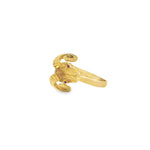 Diamond and Ruby Ram Ring in 18K Gold