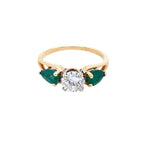 Vintage Diamond and Emerald Ring in 14K