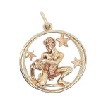 Vintage Aquarius Ruser Charm in 14K