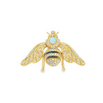 Opal Bee with Diamonds and Enamel in 18k