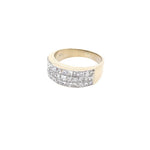 Vintage Princess Channel Set Diamond Ring in 18K White Gold