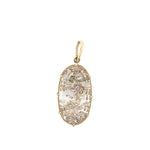 Baguette Diamond Large Oval Shaker Locket in 14k