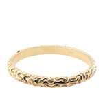 Vintage Hinged Bangle in 14K