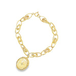 Vintage Link with Locket in 14K