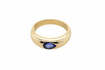 Vintage Blue Sapphire Ring in 14K