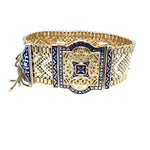 1950's Estate 14K Gold and Enamel Tassel Bracelet with Detachable Brooch Pendant -Price Upon Request