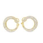 Circular Diamond Earrings in 18k