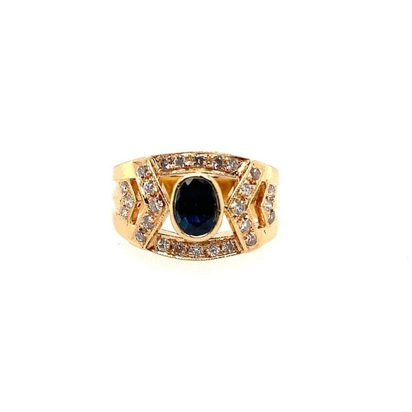 Sapphire and Diamond Ring in 14k