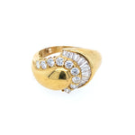Vintage Swirl Diamond Ring in 14K