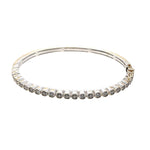 Vintage Diamond Bangle in 18K White Gold