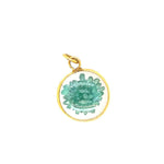 Emerald Beads Bubble Charm in 14k