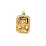 Vintage Owl Pendant with Pearls in 14k