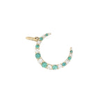 Emerald and Diamond Crescent Moon