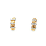Tubogas Earrings with Diamonds in 18k Gold
