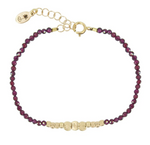Olivia K Gemstone Fleck Bracelet in Garnet: Friendship, Trust, Commitment, and Love