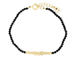 Olivia K Gemstone Fleck Bracelet in Black Spinel: Protection, Strength, Transformation