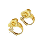 Vintage Diamond and Ruby Ram Earring in 18K Gold