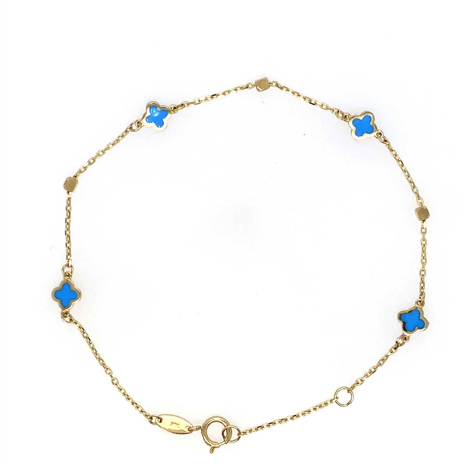 Olivia K Enamel Clover Bracelets in 14k