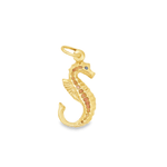 Vintage Italian Enamel Seahorse Charm in 14k