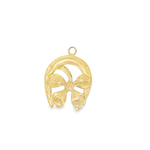 Vintage Horseshoe & Clover Charm in 14k
