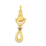 Vintage Charm Holder with Fist in 14k