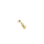 Vintage Cello/Violin Charm with Seed Pearls in 14k