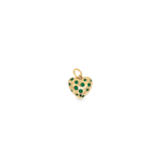 Olivia K Emerald Heart Charm in 18k