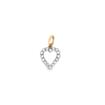 Diamond Heart Charm in 14k